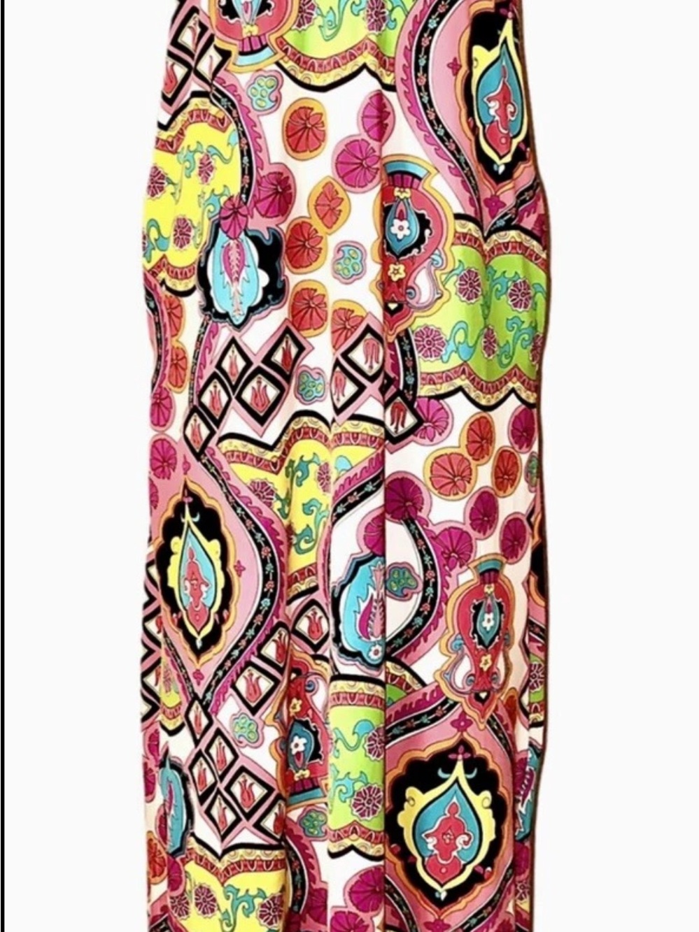 Trina Turk Marrakesh print sleeveless halter maxi dress with double slits Size M